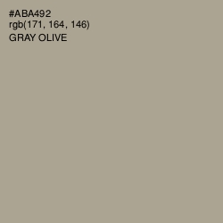 #ABA492 - Gray Olive Color Image